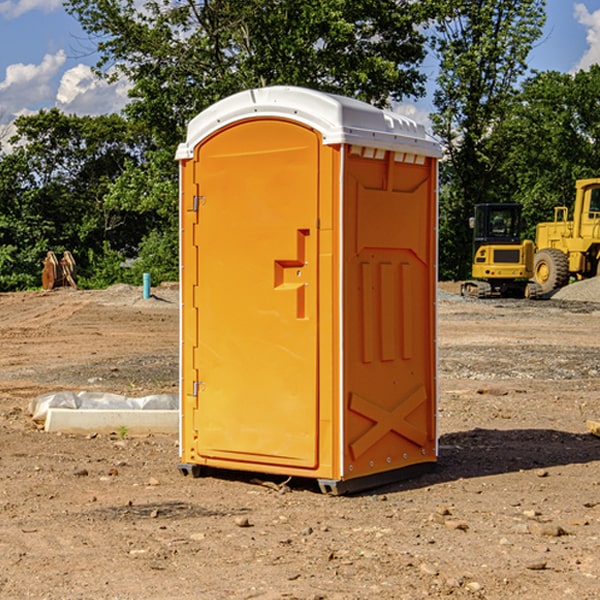 how often are the portable restrooms cleaned and serviced during a rental period in Ovid Colorado